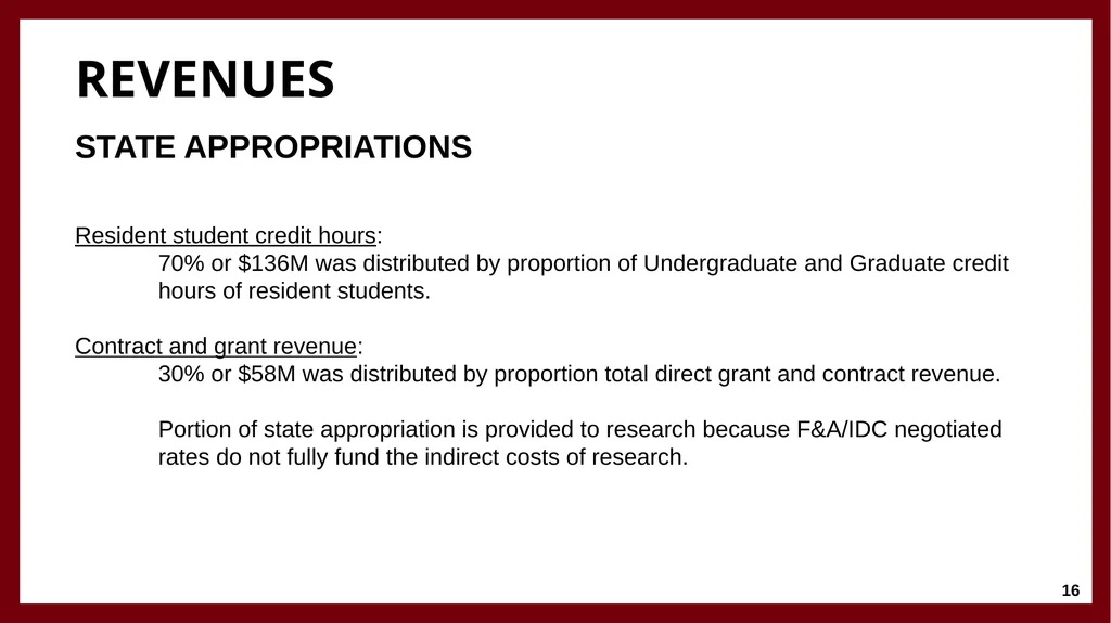 University Financing and Budget Model Faculty - slide 16 of 25