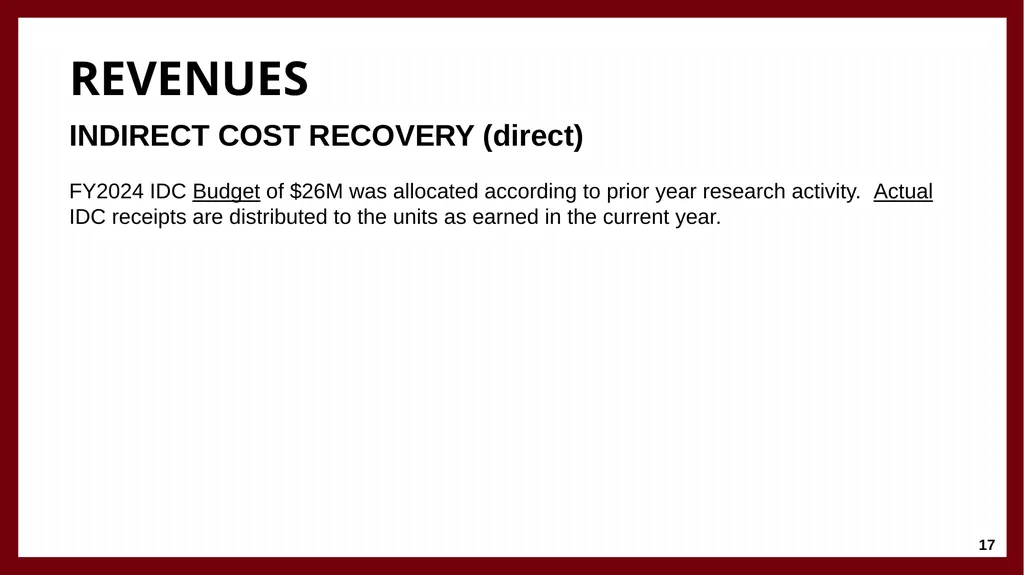 University Financing and Budget Model Faculty - slide 17 of 25