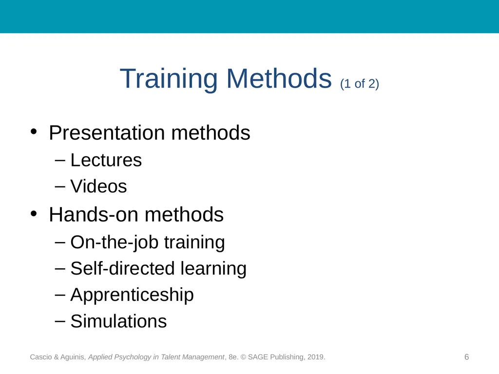 Chapter 16 Training and Development: - slide 6 of 30