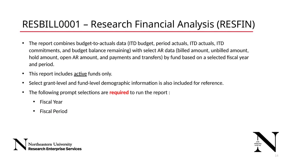 Research Finance Cognos Golden Reports 2 New - slide 14 of 17