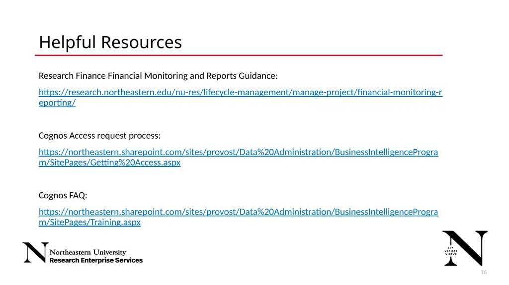 Research Finance Cognos Golden Reports 2 New - slide 16 of 17
