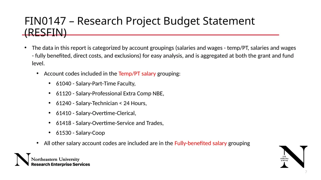Research Finance Cognos Golden Reports 2 New - slide 7 of 17