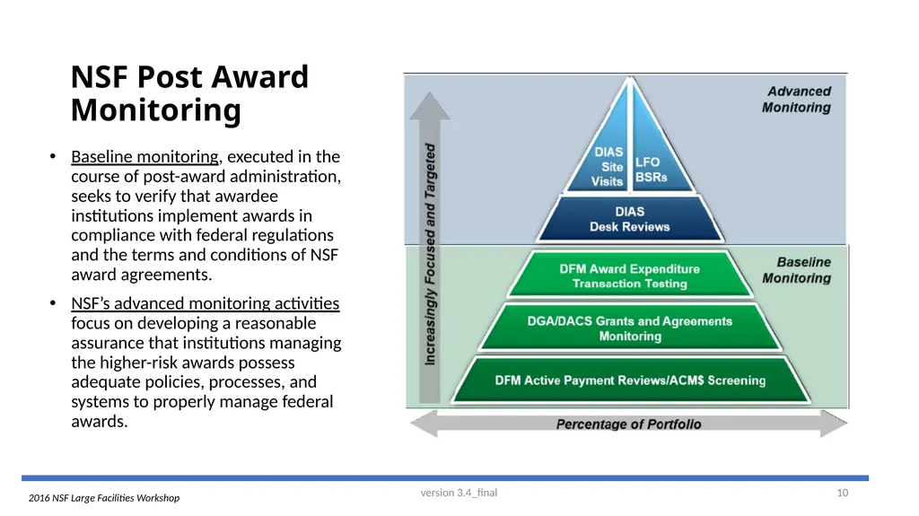 2016 NSF Large Facilities Workshop Making Sense of - slide 10 of 13
