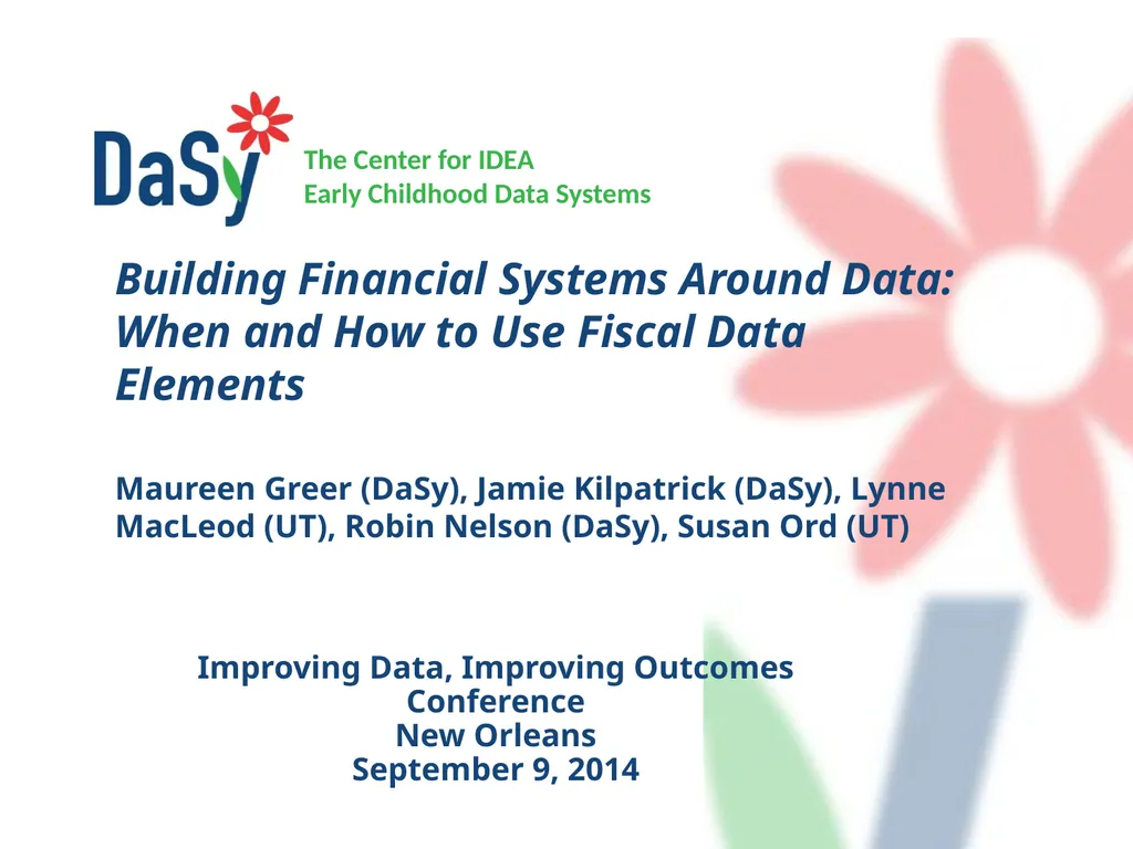 Improving Data, Improving Outcomes Conference New