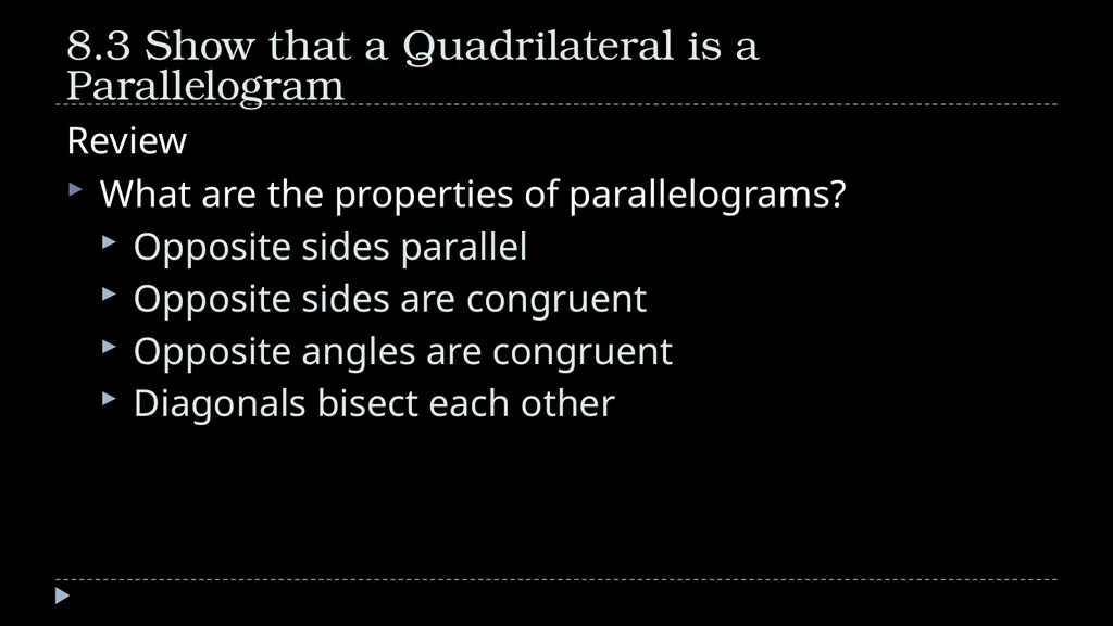 Quadrilaterals Geometry Chapter 8 This Slideshow - slide 15 of 40