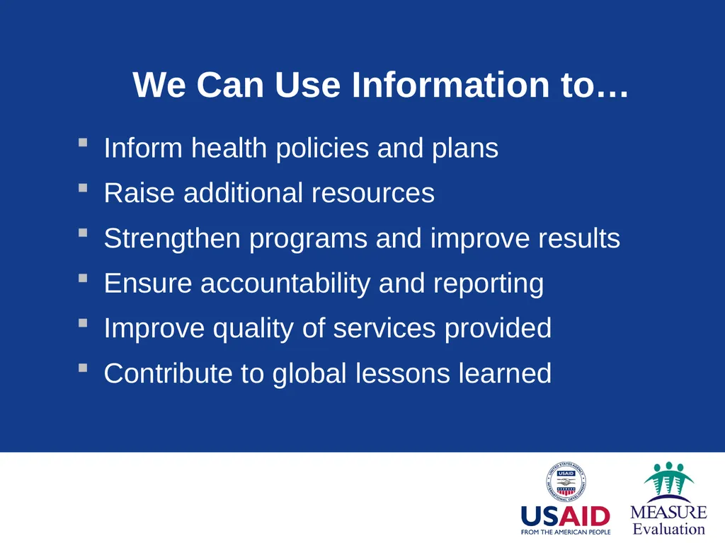 Generating Demand for Data Module 1 Session - slide 13 of 18