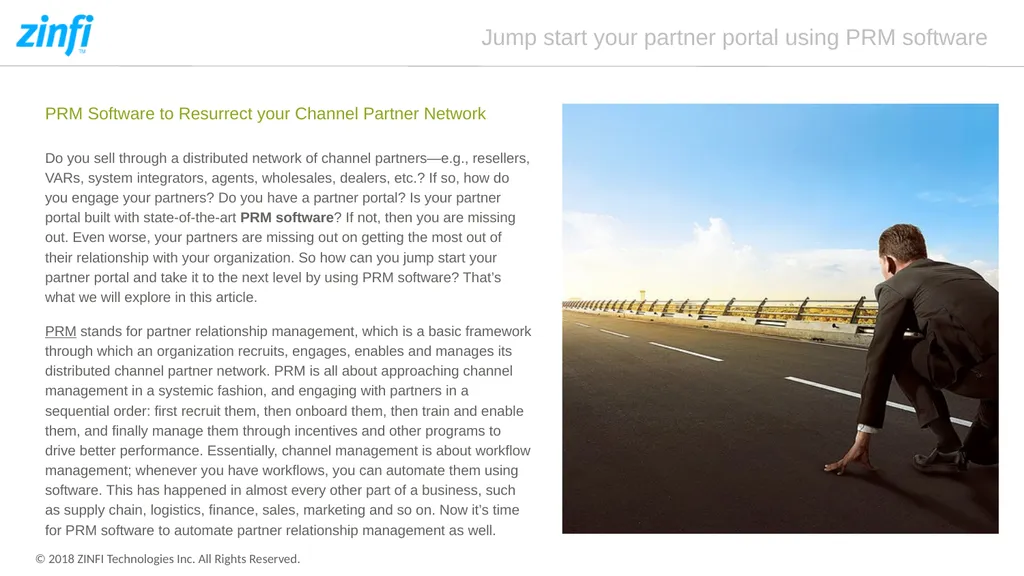 Jump start your partner portal using PRM software - slide 2 of 5