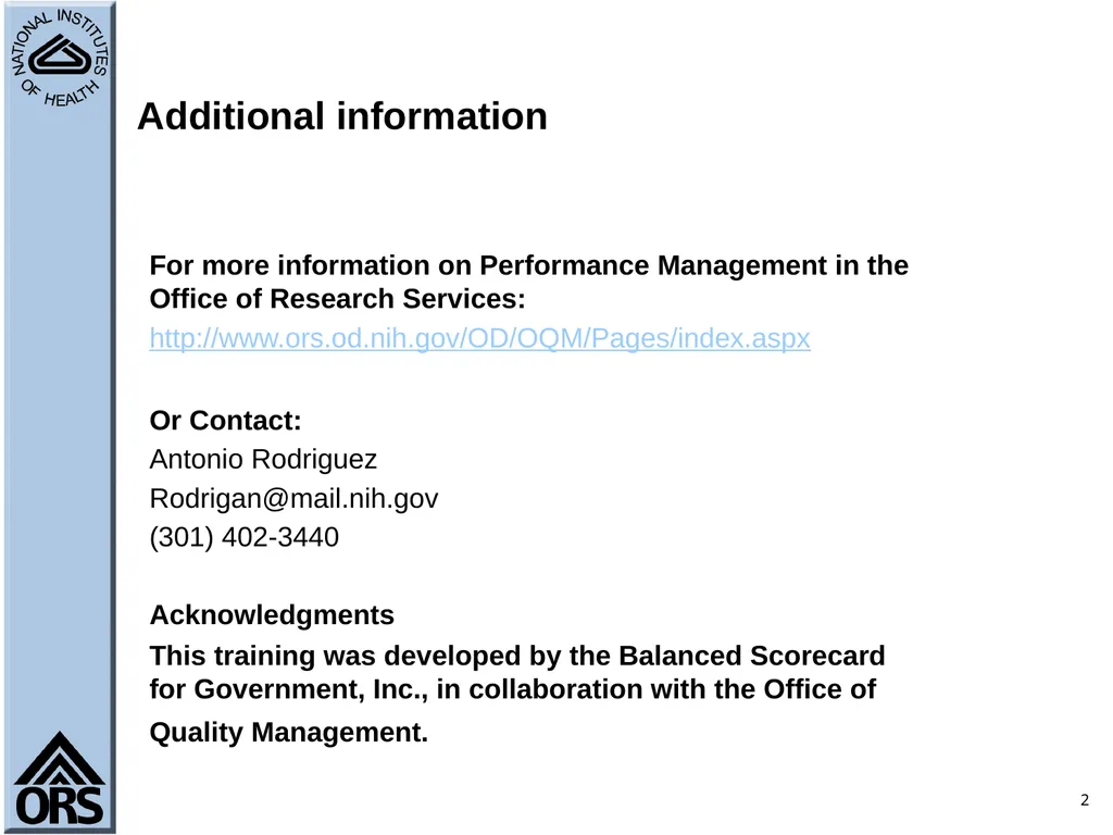 1 Performance Management Using the Balanced - slide 2 of 48