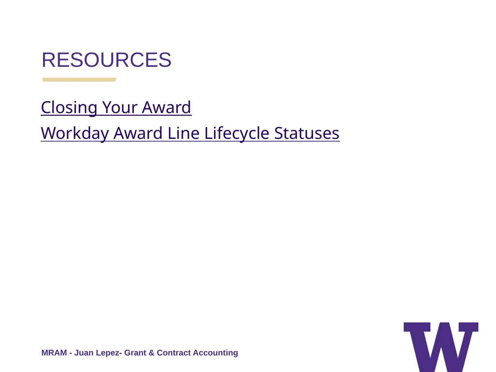 REMINDERS: Award Setup & Modification Requests - slide 26 of 42