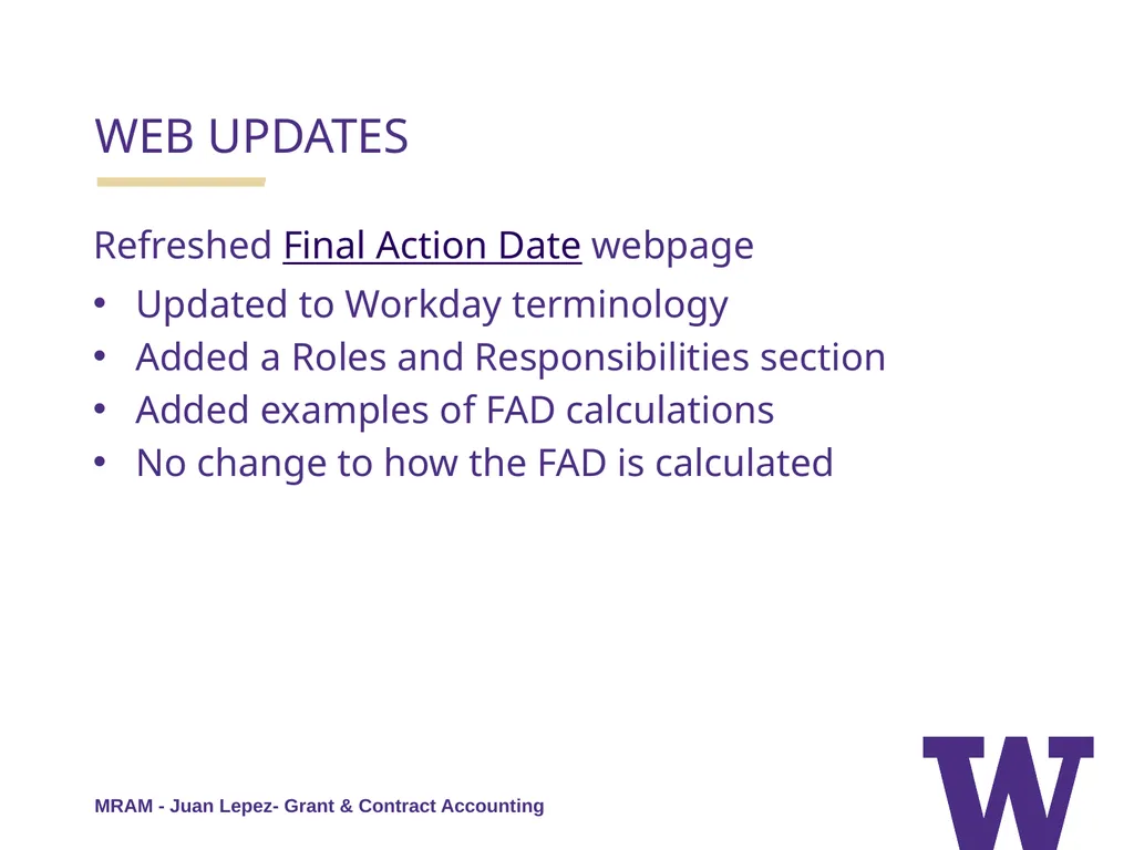 REMINDERS: Award Setup & Modification Requests - slide 24 of 42