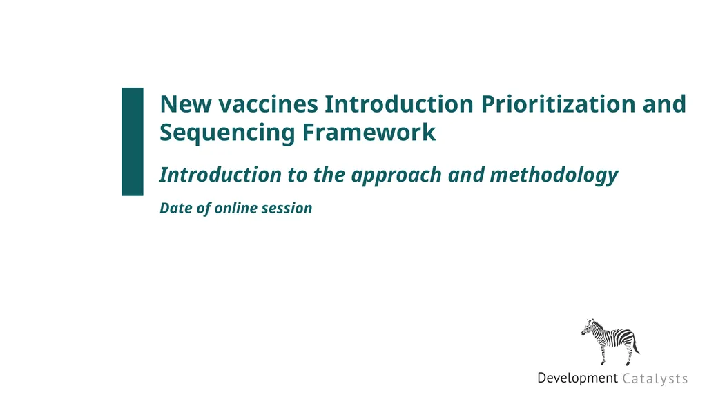 New vaccines Introduction Prioritization and - slide 1 of 31