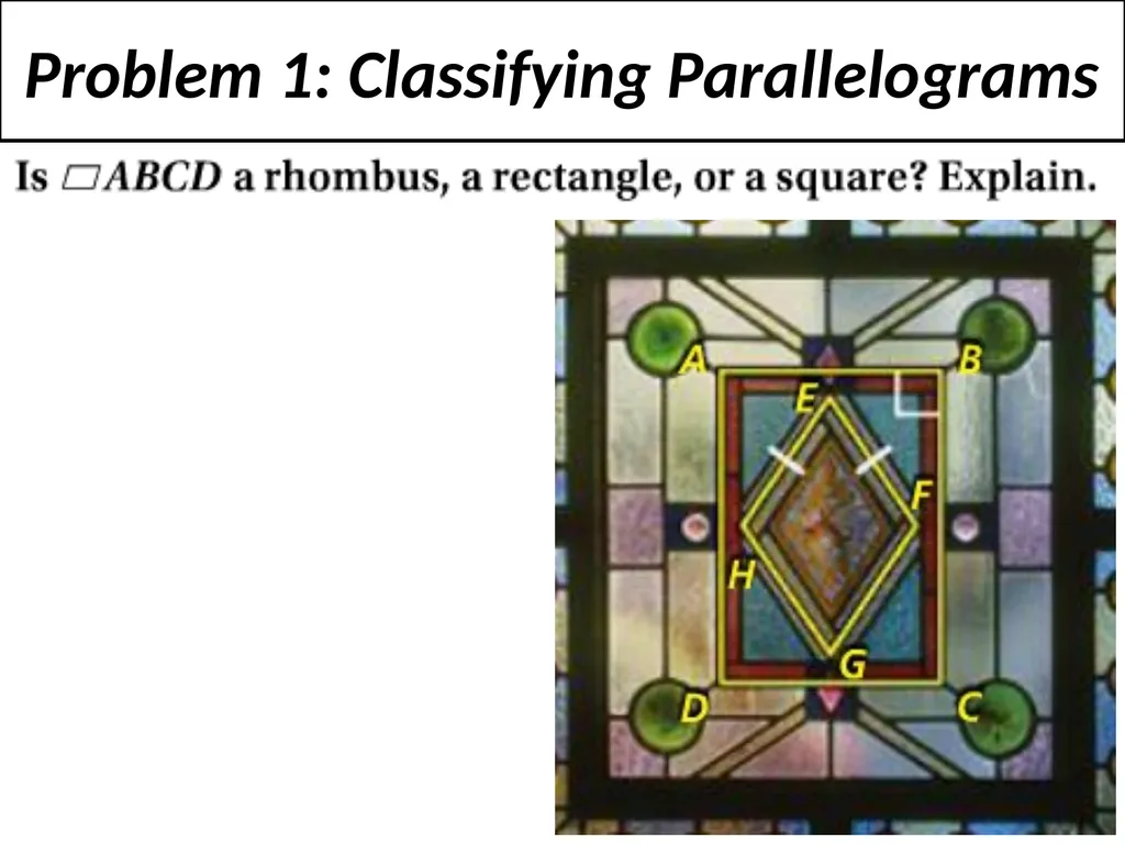 6-4 Properties of Rhombuses, Rectangles, and - slide 3 of 10