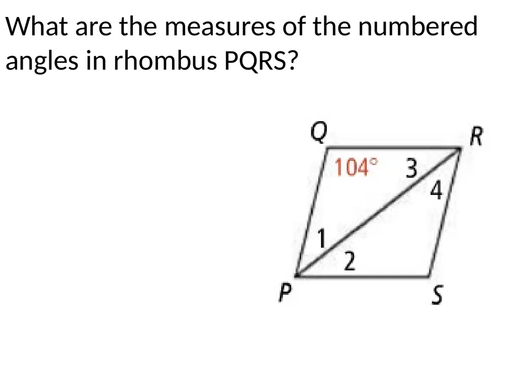 6-4 Properties of Rhombuses, Rectangles, and - slide 8 of 10