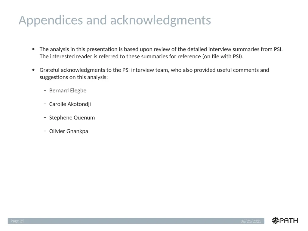 Benin Finance Scan Analysis Sanitation Service - slide 25 of 25