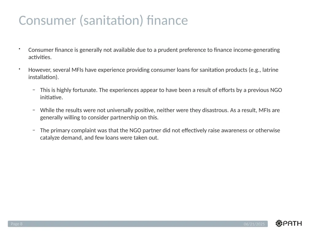 Benin Finance Scan Analysis Sanitation Service - slide 8 of 25