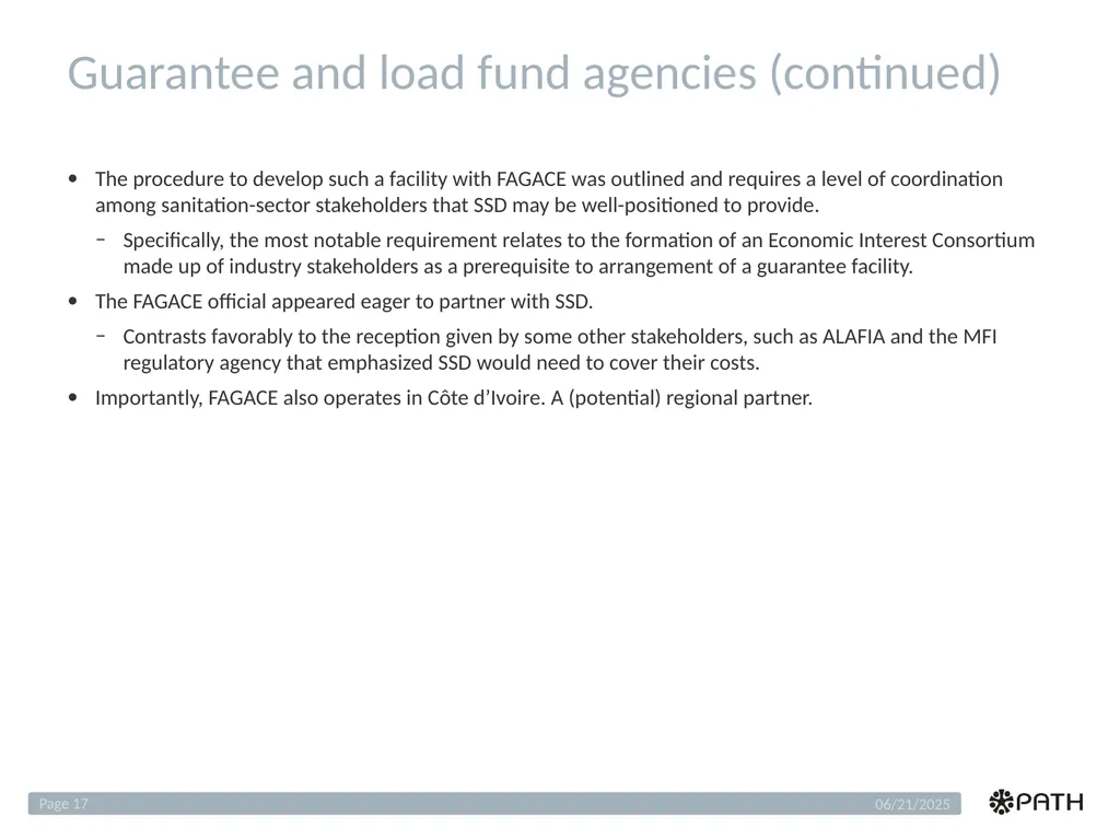 Benin Finance Scan Analysis Sanitation Service - slide 17 of 25