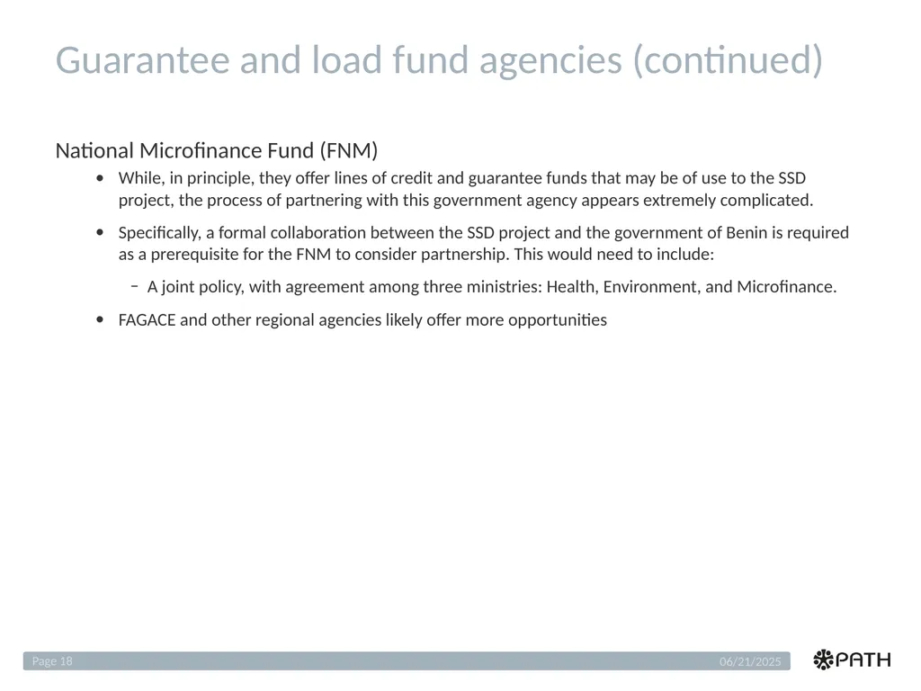 Benin Finance Scan Analysis Sanitation Service - slide 18 of 25