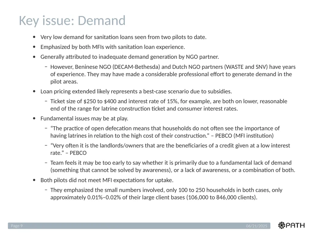 Benin Finance Scan Analysis Sanitation Service - slide 9 of 25