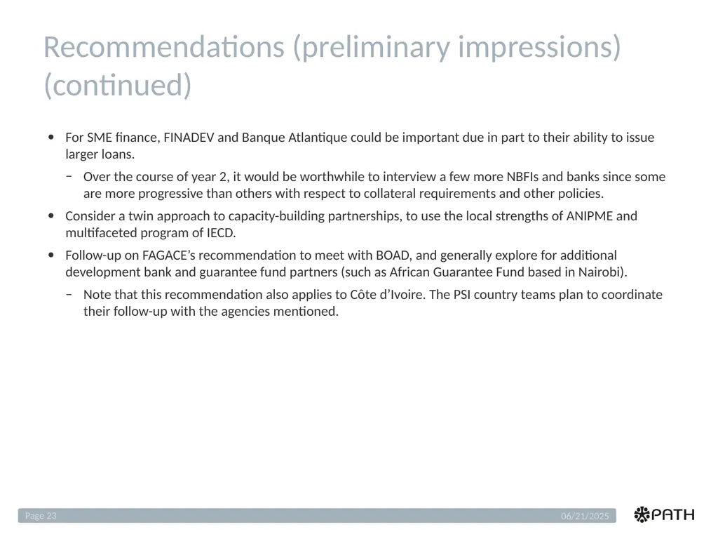 Benin Finance Scan Analysis Sanitation Service - slide 23 of 25