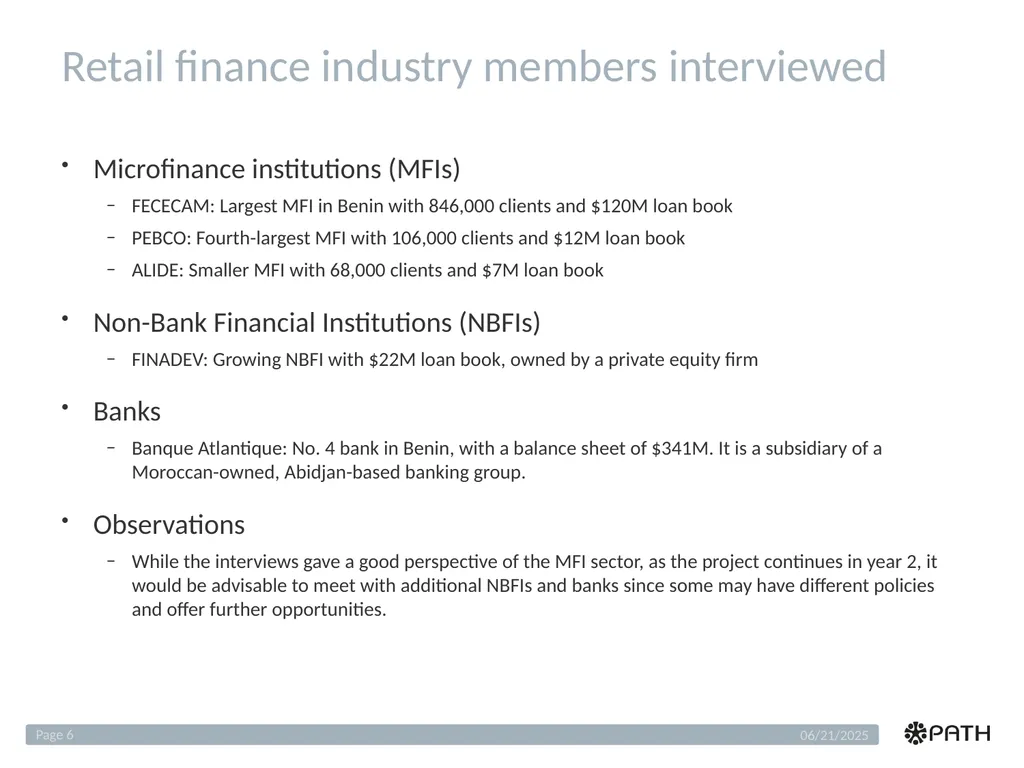 Benin Finance Scan Analysis Sanitation Service - slide 6 of 25