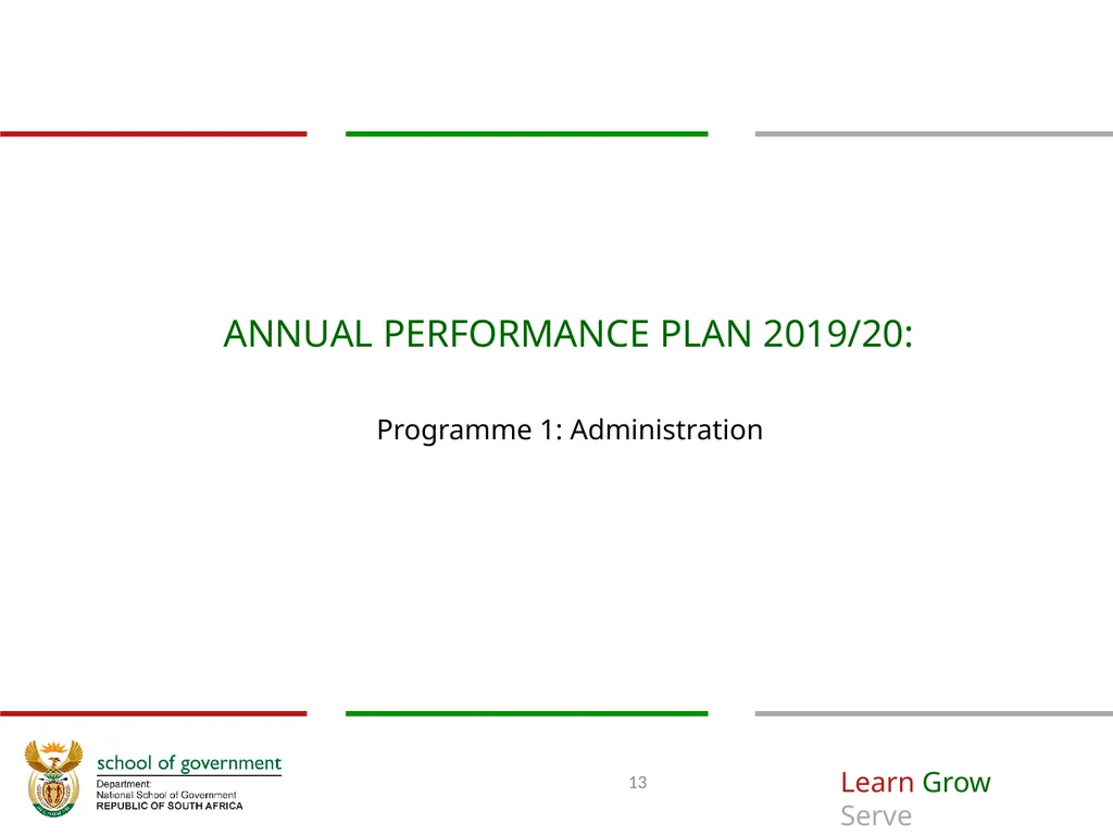 ANNUAL PERFORMANCE Plan for 2019/20 A presentation - slide 13 of 39