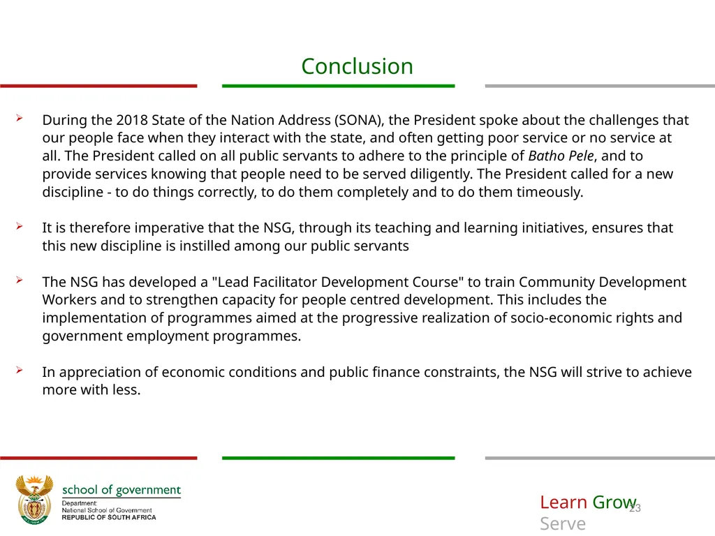 Annual Performance Plan 2018/19 Prof. Richard M - slide 23 of 24