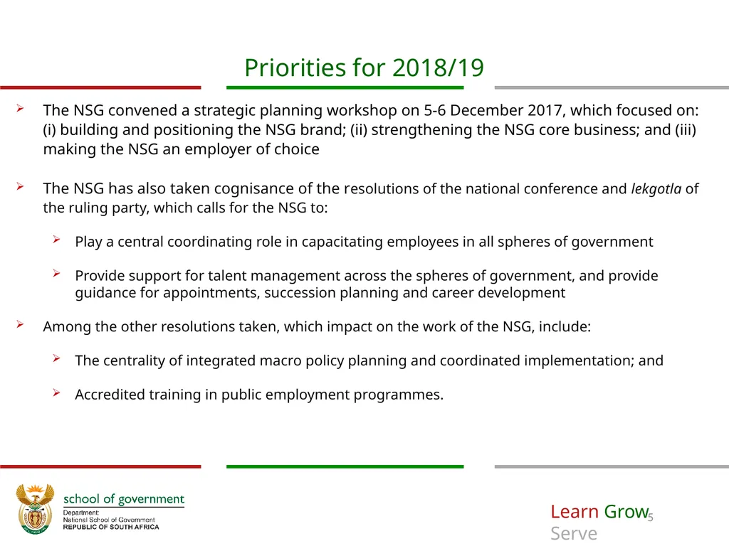 Annual Performance Plan 2018/19 Prof. Richard M - slide 5 of 24