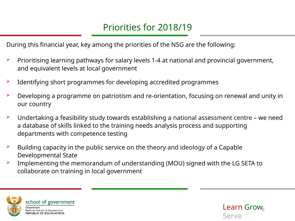 Annual Performance Plan 2018/19 Prof. Richard M - slide 6 of 24