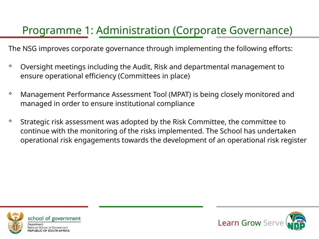 Annual Performance Plan 2018/19 Prof. Richard M - slide 12 of 24