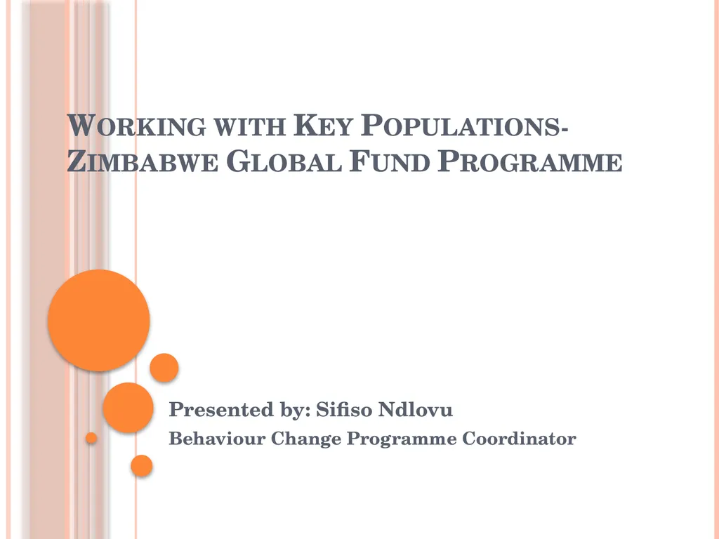 Working with Key Populations- Zimbabwe Global Fund - slide 1 of 14