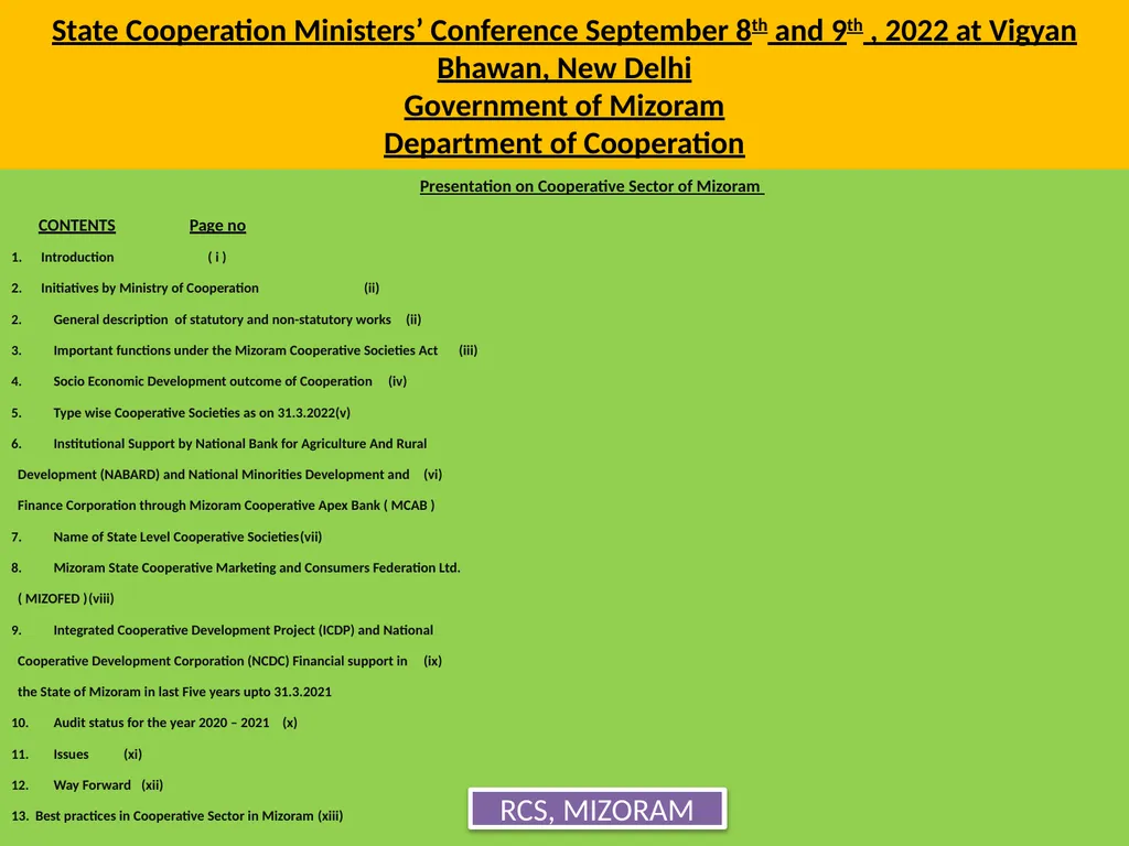 State Cooperation Ministers’ Conference September