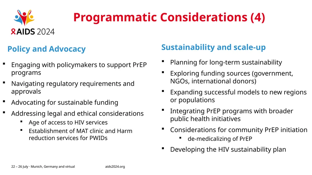 Preparing for PrEP Choice: Key Programmatic - slide 9 of 12