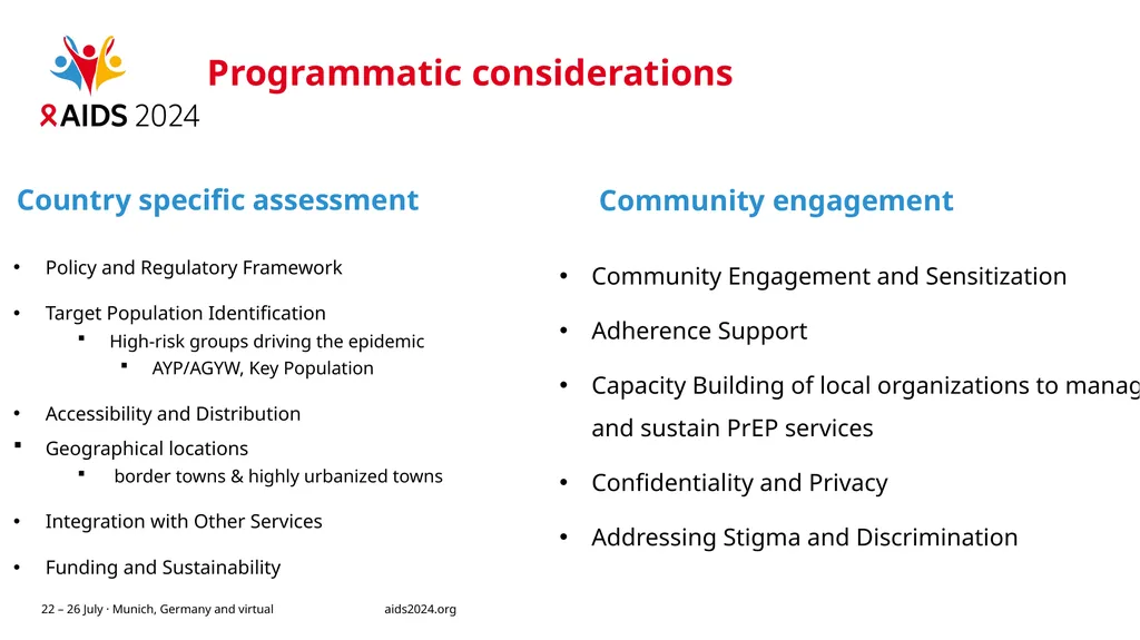 Preparing for PrEP Choice: Key Programmatic - slide 6 of 12