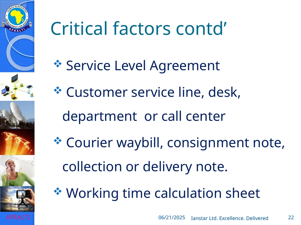 POSTAL AND COURIER TRAINING RUNNING A COURIER - slide 22 of 112