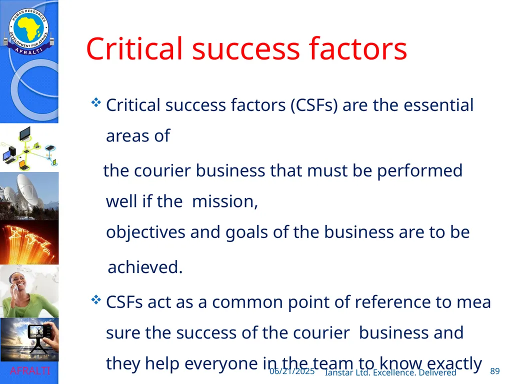 POSTAL AND COURIER TRAINING RUNNING A COURIER - slide 89 of 112