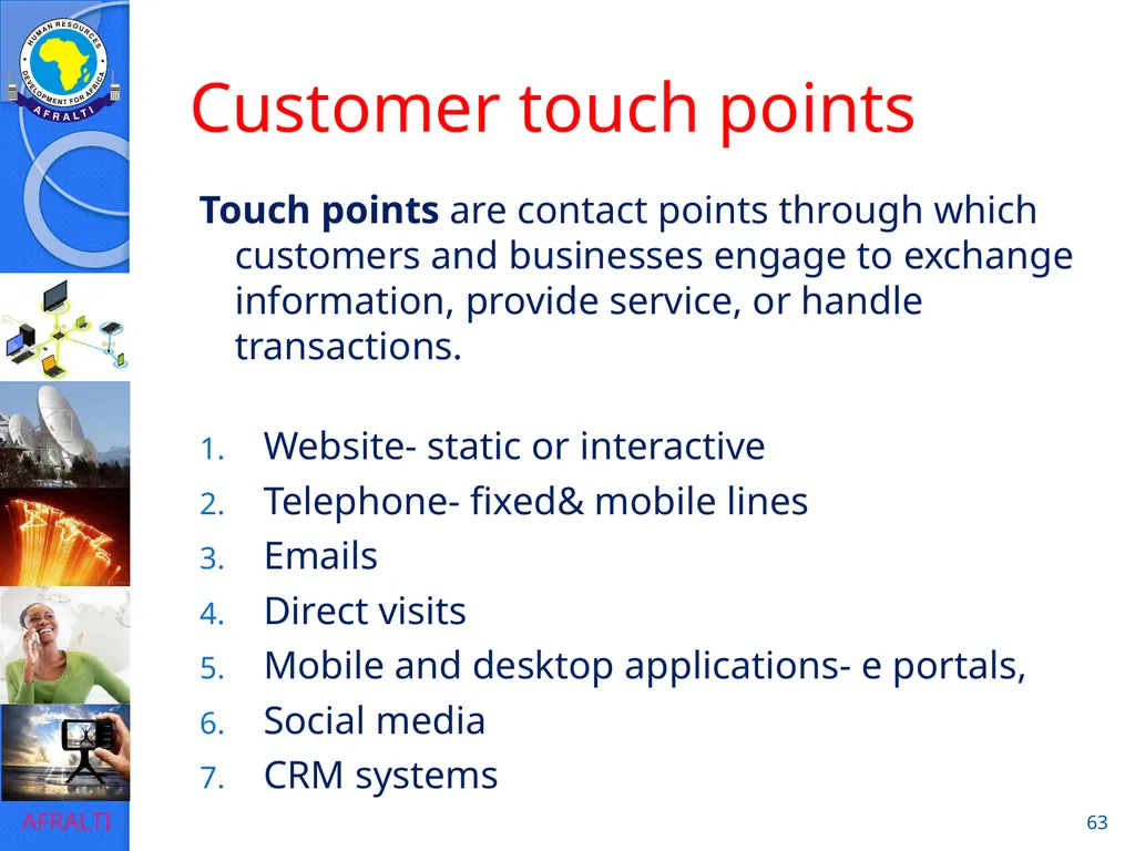 POSTAL AND COURIER TRAINING RUNNING A COURIER - slide 63 of 112