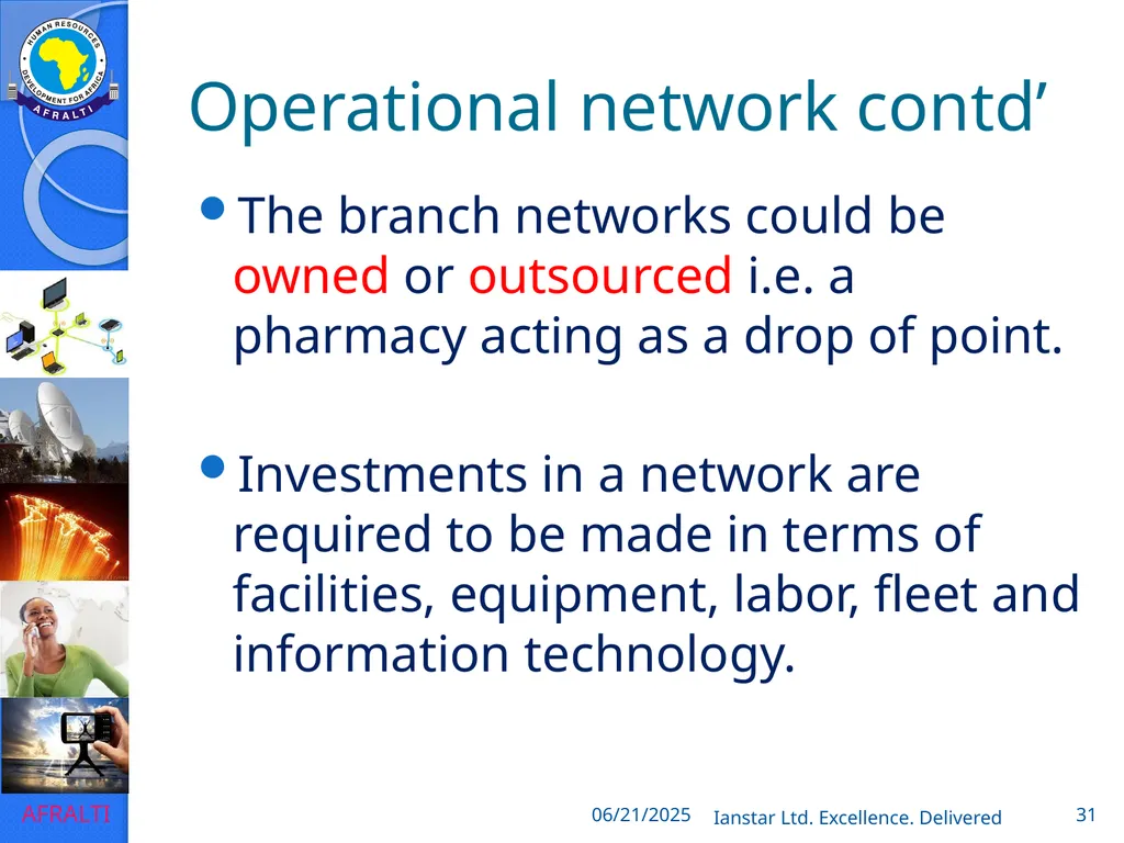 POSTAL AND COURIER TRAINING RUNNING A COURIER - slide 31 of 112
