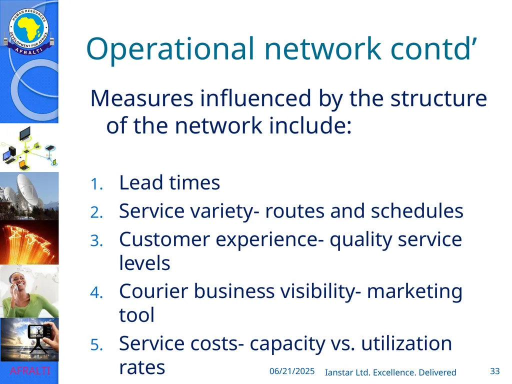 POSTAL AND COURIER TRAINING RUNNING A COURIER - slide 33 of 112