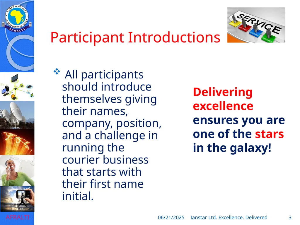 POSTAL AND COURIER TRAINING RUNNING A COURIER - slide 3 of 112