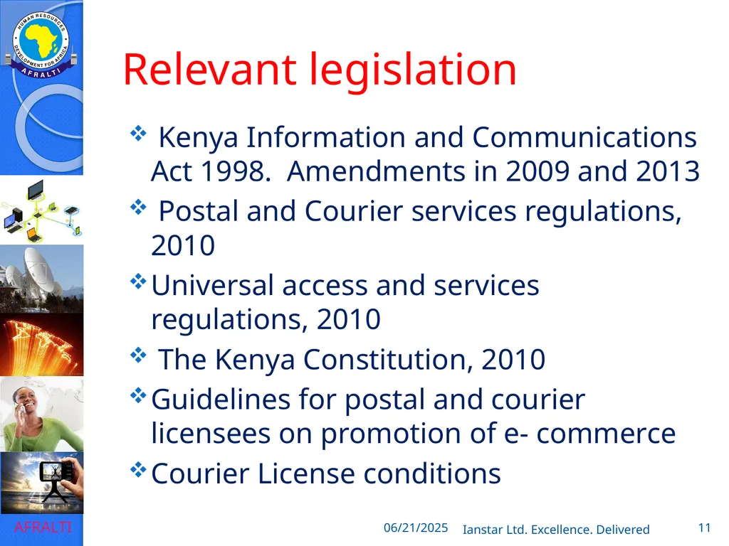 POSTAL AND COURIER TRAINING RUNNING A COURIER - slide 11 of 112