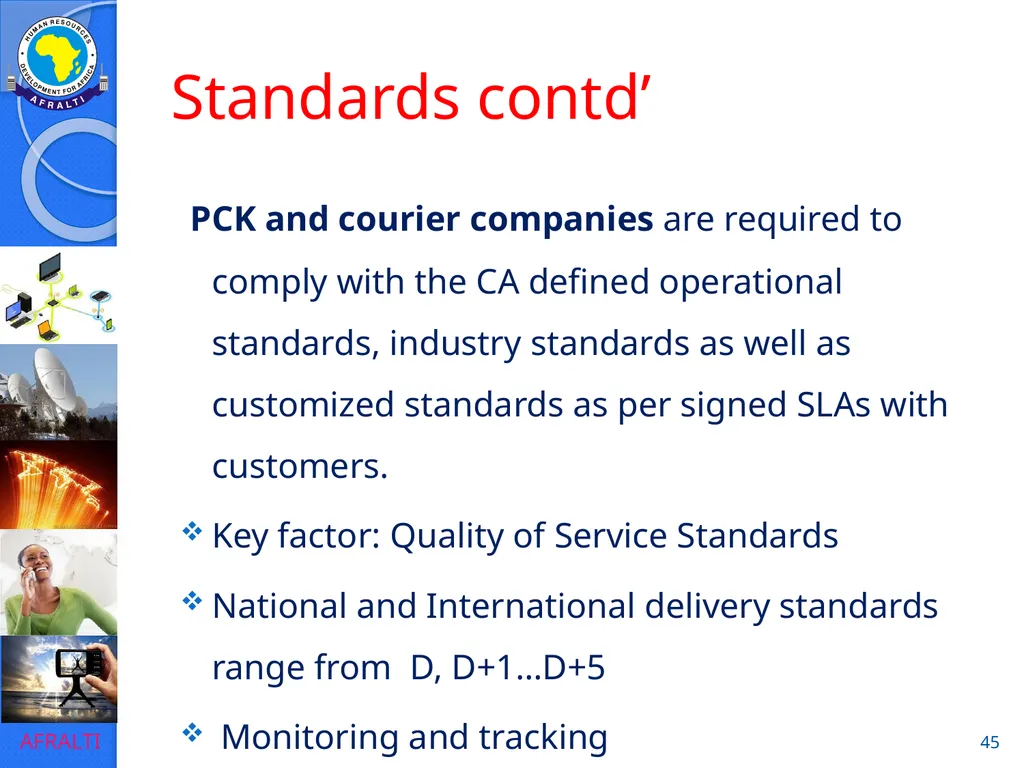 POSTAL AND COURIER TRAINING RUNNING A COURIER - slide 45 of 112
