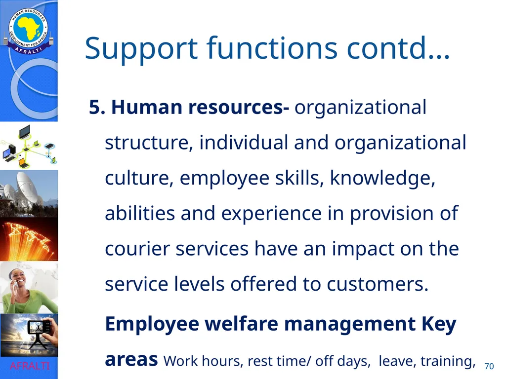 POSTAL AND COURIER TRAINING RUNNING A COURIER - slide 70 of 112