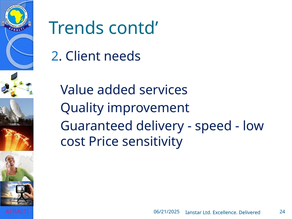 POSTAL AND COURIER TRAINING RUNNING A COURIER - slide 24 of 112