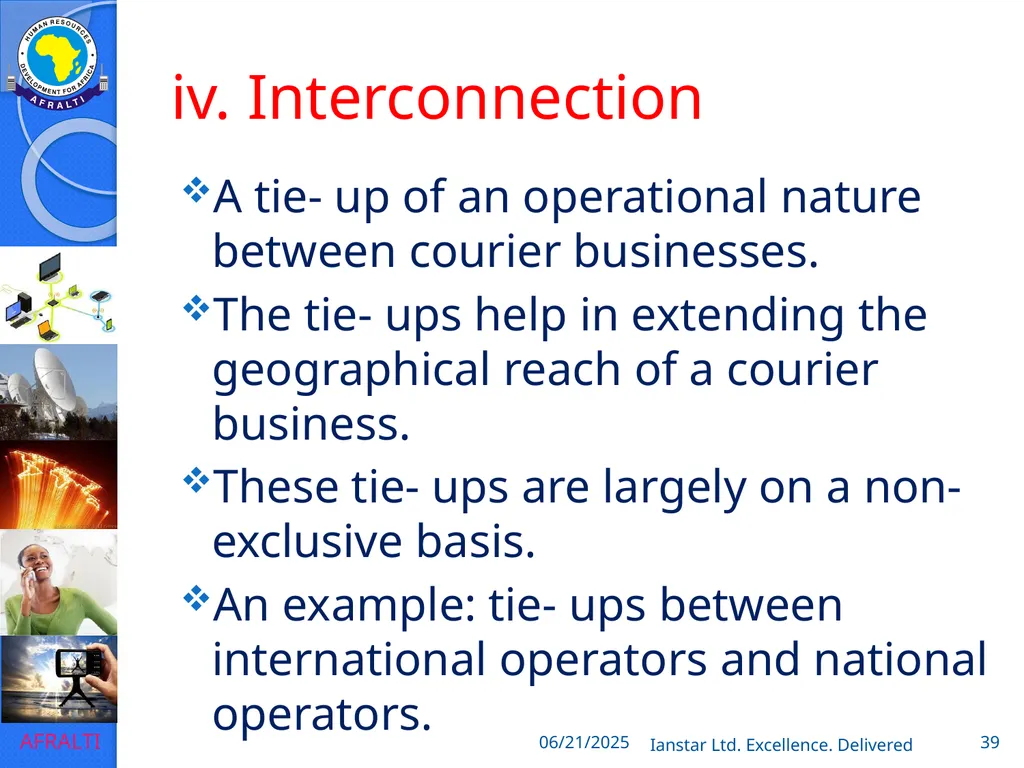 POSTAL AND COURIER TRAINING RUNNING A COURIER - slide 39 of 112