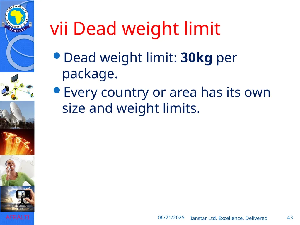 POSTAL AND COURIER TRAINING RUNNING A COURIER - slide 43 of 112