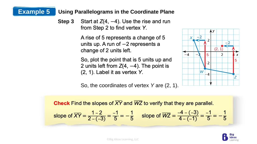 Lesson 7.2 Properties of Parallelograms Learning - slide 15 of 15