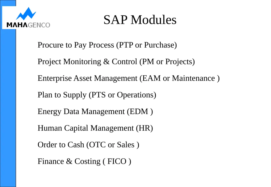 PTS Module NirmITee (MAHAGENCO SAP–ERP) - slide 12 of 36