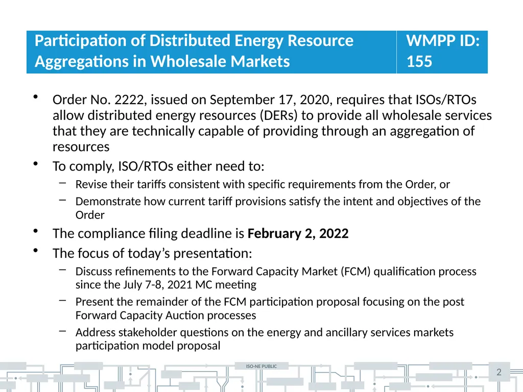 Matt Gdula and Hanhan Hammer Revised market design - slide 2 of 40