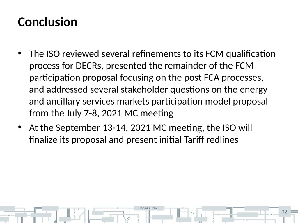 Matt Gdula and Hanhan Hammer Revised market design - slide 32 of 40