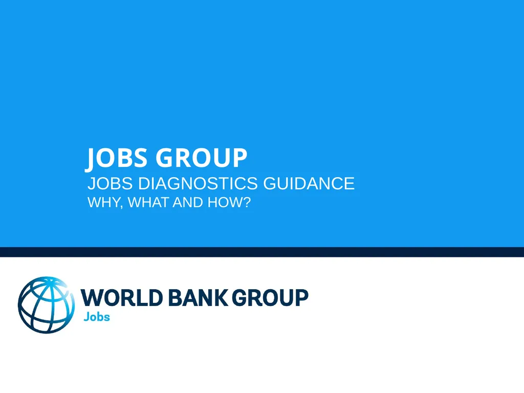 Jobs GROUP jobs DIAGNOSTICS guidance Why, what and